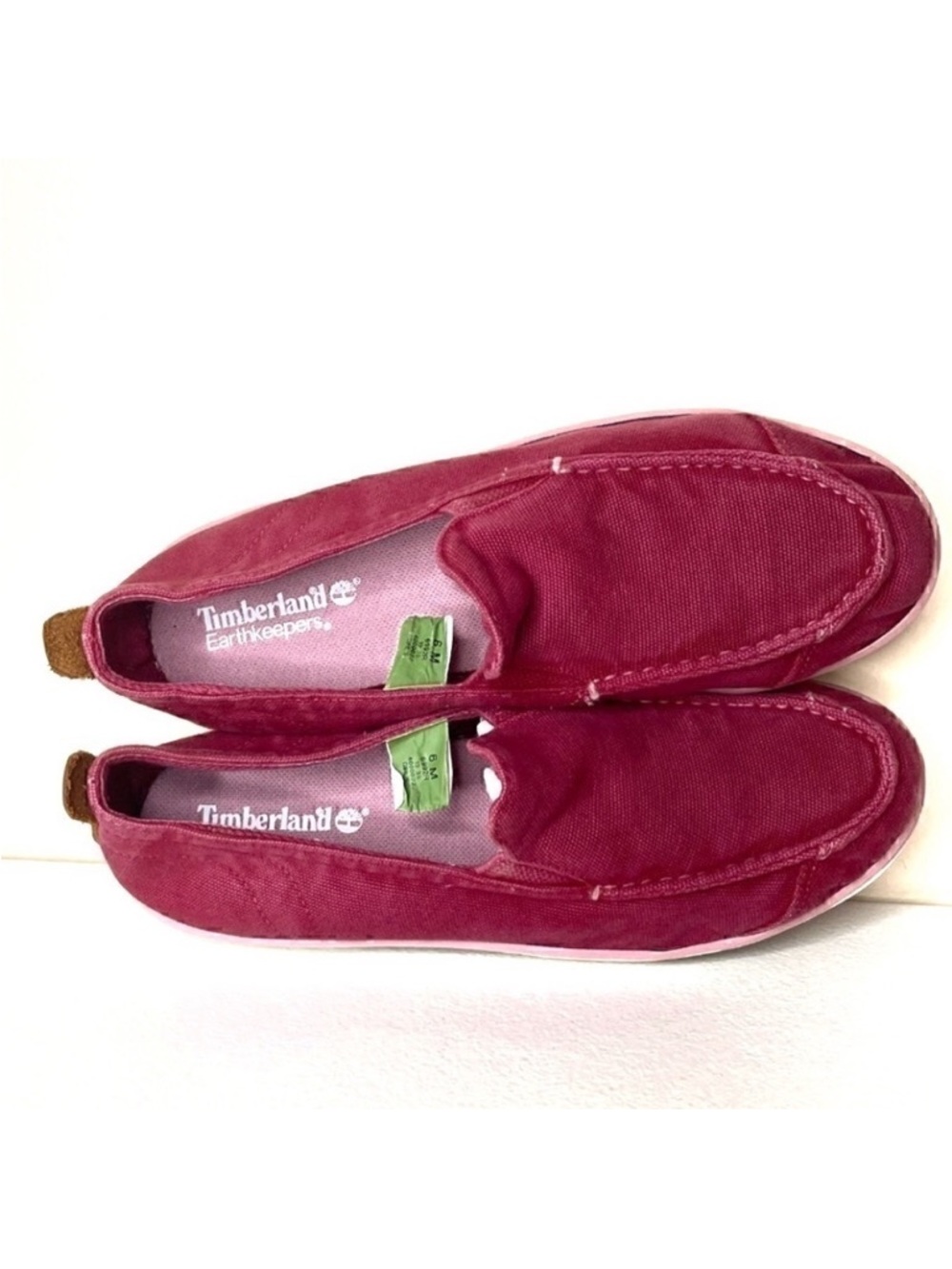 Timberland Earthkeepers Pink Canvas Slip-On Shoes 6